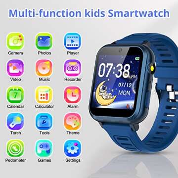 Smart Watch for Kids with 24 Puzzle Games HD Touch Screen Camera Music Player Pedometer Alarm Clock ...