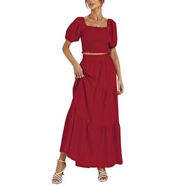 Rooscier Women's Polka Dots 2 Piece Summer Outfit