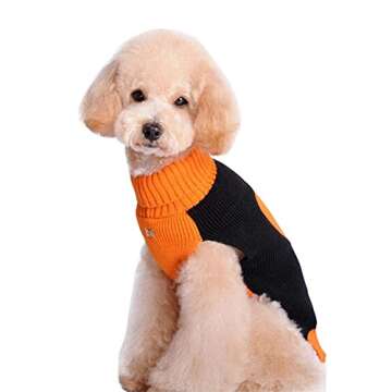 BOBIBI Pet Clothes The Halloween Pumpkin Cat Dog Sweater, Dog Knitwear, Dog Apparel, Pet Sweatshirt