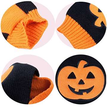 BOBIBI Pet Clothes The Halloween Pumpkin Cat Dog Sweater, Dog Knitwear, Dog Apparel, Pet Sweatshirt