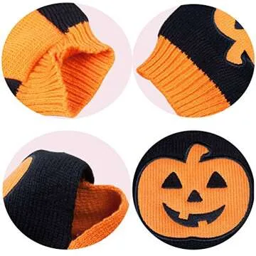 BOBIBI Pet Clothes The Halloween Pumpkin Cat Dog Sweater, Dog Knitwear, Dog Apparel, Pet Sweatshirt