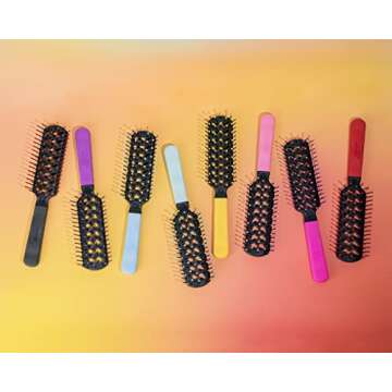 Cricket Static Free Fast Flo Color Vent Hair Brush - Quick and Blow Drying, Detangling, and Frizz-Free Styling - Anti-Static Bristles, Ideal for All Hair Types, Happy Hair (Light Blue)