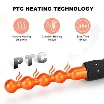 PARWIN PRO BEAUTY 7 in 1 Curling Iron Wand Set,Dual Voltage Curling Wand with 7 Interchangeable Diamond Ceramic Hair Curler Wands with LCD Temperature Control Auto Shut Off Black