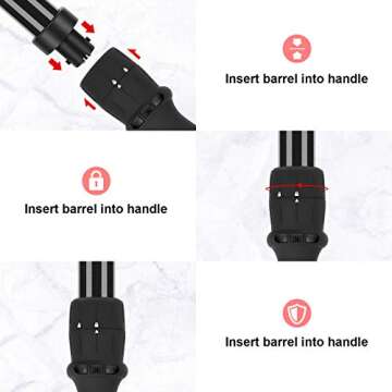 PARWIN PRO BEAUTY 7 in 1 Curling Iron Wand Set,Dual Voltage Curling Wand with 7 Interchangeable Diamond Ceramic Hair Curler Wands with LCD Temperature Control Auto Shut Off Black