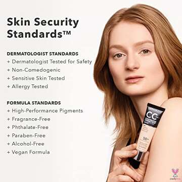 Dermablend Continuous Correctionâ„¢ Tone-Evening CC Cream Foundation SPF 50+, Full Coverage Foundation Makeup & Color Corrector, Non-Comedogenic , 1 Fl Oz (Pack of 1)