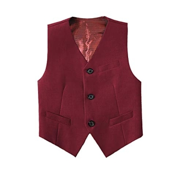 Stylish Kids Suit for Boys 4 Piece Dress Set Burgundy