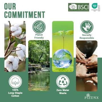 Pizuna 400 Thread Count Queen Cotton Bed Sheets Set, Long-Staple Cotton Sheet Sets Queen Size, Cooling 4 Piece Hotel Luxury Bedding Set with 15" Deep Pocket Fitted Sheet (Queen, White)