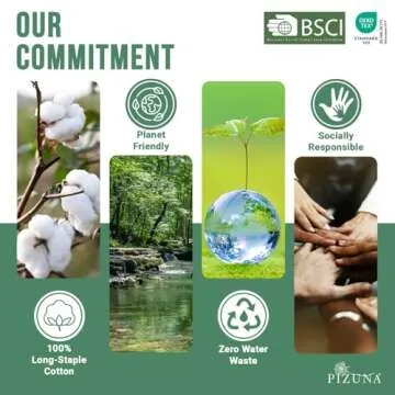 Pizuna 400 Thread Count Queen Cotton Bed Sheets Set, Long-Staple Cotton Sheet Sets Queen Size, Cooling 4 Piece Hotel Luxury Bedding Set with 15" Deep Pocket Fitted Sheet (Queen, White)