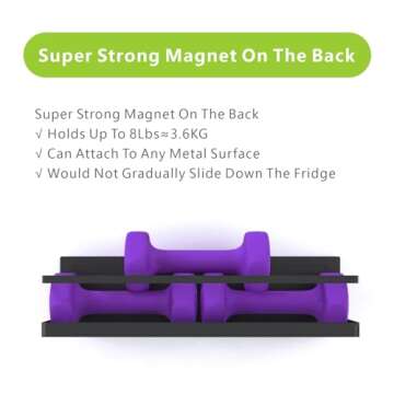 Roysili Spice Rack Magnetic Spice Rack for Refrigerator Magnetic Shelves for Fridge With Magnetic Paper Towel Holder 4 Pack Black