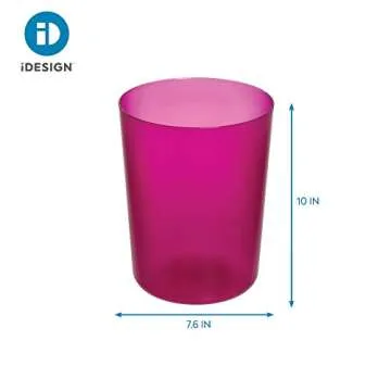 Compact & Stylish iDesign Finn Plastic Trash Can