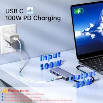 USB C Docking Station Dual Monitor HDMI Adapter, Melelink USB C Hub, Laptop Docking Station with 2 HDMI Ports 4K 60Hz,100W PD Charging,USB-C & 2 USB-A 3.0 Ports, USB C Dock for MacBook/Dell/HP/Lenovo