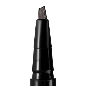 Arches & Halos Angled Bristle Tip Waterproof Brow Pen - Water Based And Smudge Proof - Fills In Sparse Eyebrows And Gives Fuller Effect - Covers Scars Or Overplucked Brows - Dark Brown - 0.051 Oz