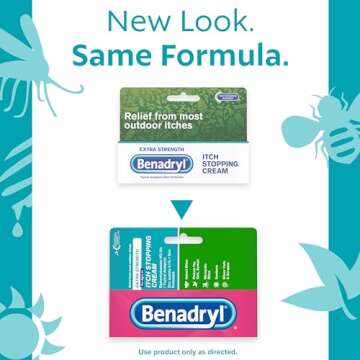 Benadryl Extra Strength Anti-Itch Topical Cream with 2% Diphenhydramine HCI for Itch Relief of Outdo...
