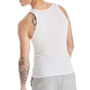 Hanes Men's Moisture-Wicking Cotton Tanks 6-Pack