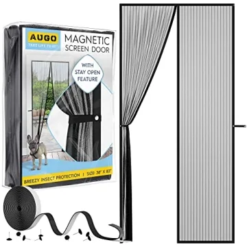 AUGO Magnetic Screen Door - Self Sealing, Heavy Duty, Hands Free Mesh Partition Keeps Bugs Out - Pet...
