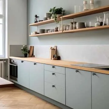 Ravinte 30 Pack Round Matte Black Knobs Knurled Single Hole Pulls Solid Black Kitchen Cabinet Hardware Handles for Drawers