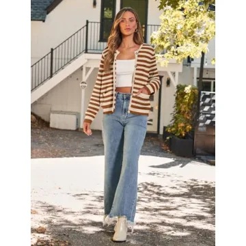 LILLUSORY Women's Cable Knit Cardigan Sweater for Fall