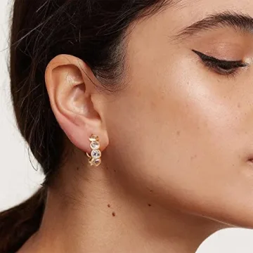 MTMY 14K Gold Huggie Hoop Earrings - Minimalist Chic