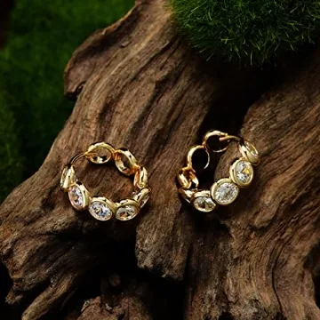 MTMY 14K Gold Huggie Hoop Earrings - Minimalist Chic