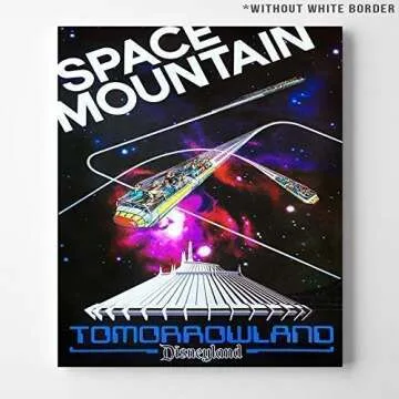 Vintage Disneyland Space Mountain III Wall Art Poster