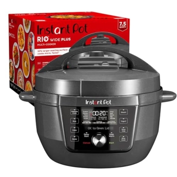 Instant Pot RIO Wide Plus - 7.5 Quarts, 35% Larger Cooking Surface