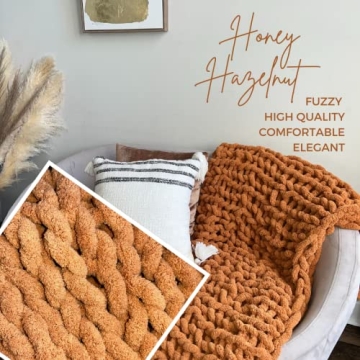 Kaffrey Luxury Chunky Knit Blanket - Soft and Cozy Throws
