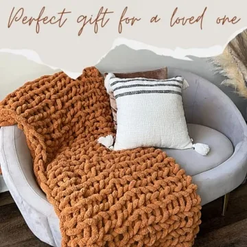 Kaffrey Luxury Chunky Knit Blanket - Soft and Cozy Throws