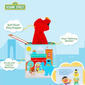 Elmo Sesame Street Toys Jack in the Box Baby Toy, Kid Elmo Toys for Toddlers 1-3, Developmental Toys for 1 Year Old, Elmo Plush by Kids Preferred