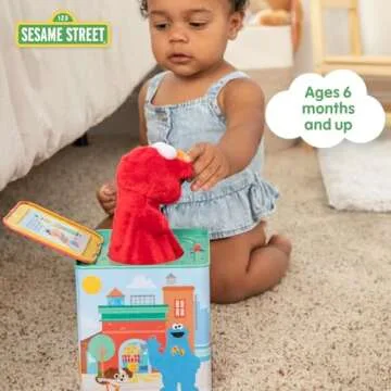 Elmo Sesame Street Toys Jack in the Box Baby Toy, Kid Elmo Toys for Toddlers 1-3, Developmental Toys for 1 Year Old, Elmo Plush by Kids Preferred