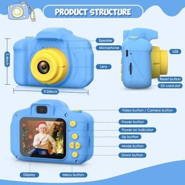 Desuccus Kids Camera HD Digital Video with 32GB SD Card