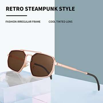 FEISEDY Small Sunglasses for Men & Women - UV400 Protection