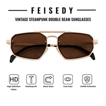 FEISEDY Small Sunglasses for Men & Women - UV400 Protection