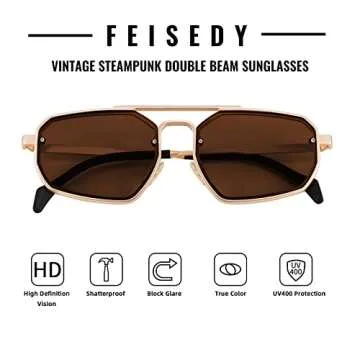 FEISEDY Small Sunglasses for Men & Women - UV400 Protection