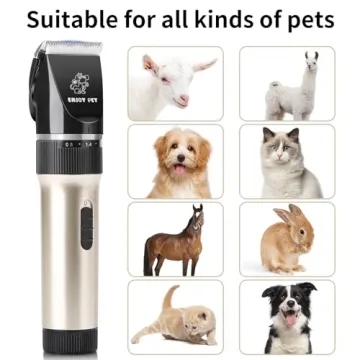 Low Noise Cordless Dog Grooming Clippers Rechargeable Pet Trimmer