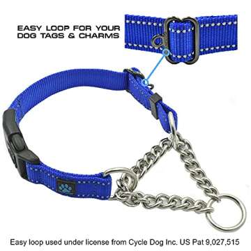 Max and Neo Stainless Steel Chain Martingale Collar - We Donate a Collar to a Dog Rescue for Every Collar Sold