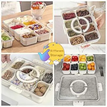 Divided Serving Tray for Organized Entertaining - HUAHANDA