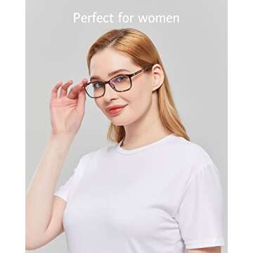 ANRRI Blue Light Blocking Glasses Anti Eyestrain UV Filter Computer Game Eyeglasses Lightweight Tortoise Frame