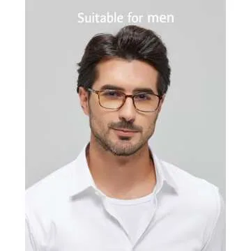 ANRRI Blue Light Blocking Glasses Anti Eyestrain UV Filter Computer Game Eyeglasses Lightweight Tortoise Frame