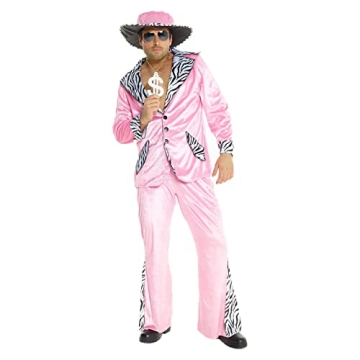 Morph Pink Pimp Costume Perfect for 70s Parties and Halloween
