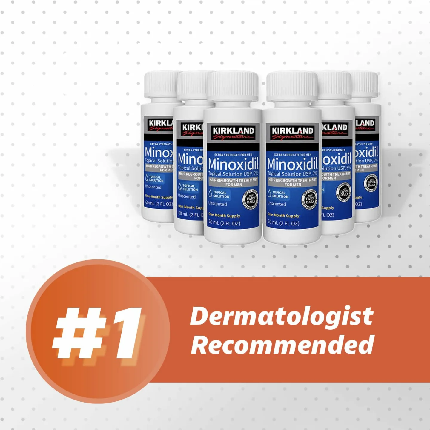 (6 Pack) Minoxidil Liquid Extra Strength Hair Regrowth Treatment for Men, 5% Topical Solution, 6 Months Supply - Dropper Applicator Included - Dermatologist Recommended by 4K Logistics