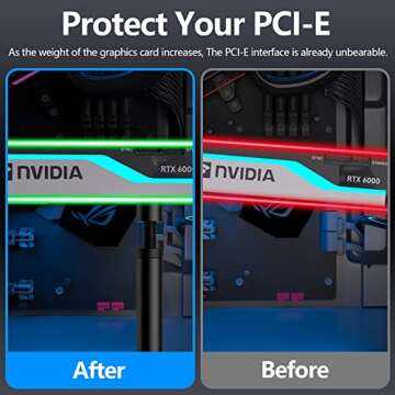 Oddtone Graphics Card GPU Support Bracket, Video Card Sag Holder Bracket, GPU Holder Anti Sag Stand, L