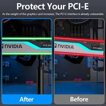 Oddtone Graphics Card GPU Support Bracket, Video Card Sag Holder Bracket, GPU Holder Anti Sag Stand, L