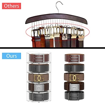 Carmanon Belt Organizer - Space-Saving 5-Layer Design