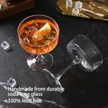 Classic Besloor 4pcs Coupe Champagne Glasses Set Gift Box