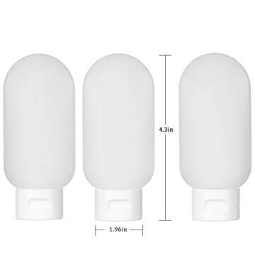 Travel Size 3-Pack Bottles, TSA Approved Convenience