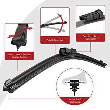 BougeRV Windshield Wiper Blades for Tesla Model 3