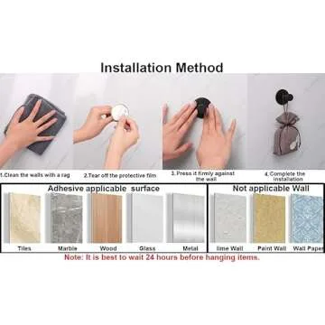 Vanloory Bath Towel Hooks - Sturdy Self-Adhesive Hooks