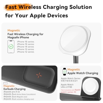 4 in 1 Magnetic Wireless Charging Station for Apple