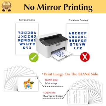 TransOurDream Iron on Heat Transfer Paper for Dark T Shirts (10 Sheets 8.5x11", Dark 3.0) Printable HTV Vinyl for Inkjet & Laserjet Printer, Transfers Paper for Dark Fabric