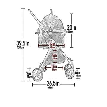Pet Gear 3-in-1 Travel System, View 360 Stroller Converts to Carrier and Booster Seat with Easy Click N Go Technology, for Small Dogs & Cats, 4 Colors New Silver Pearl